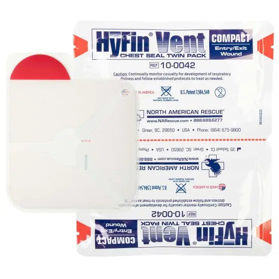 Hyfin Compact Chest Seal Twin Pack North American Rescue