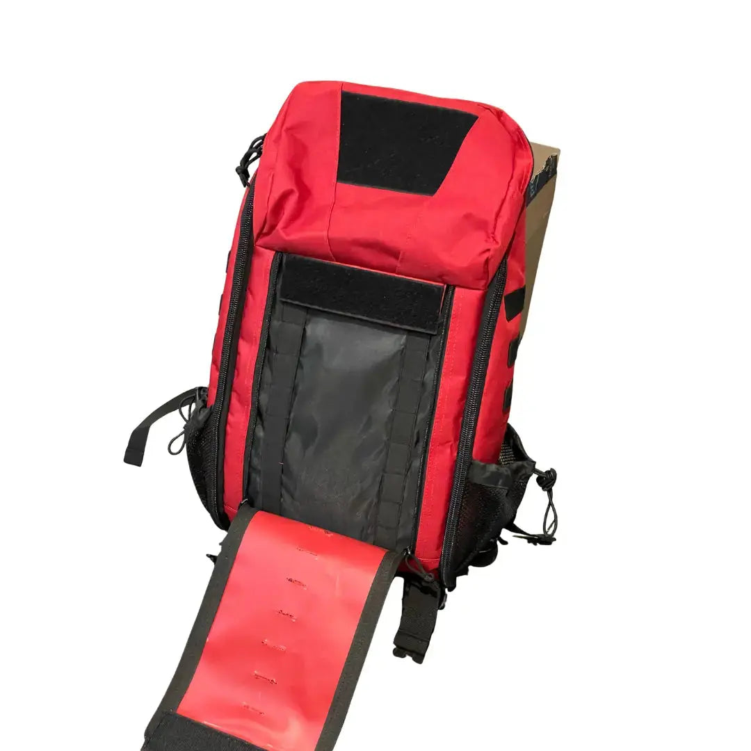Rescue BackPack w/ three Pouches - Red - MedicBox