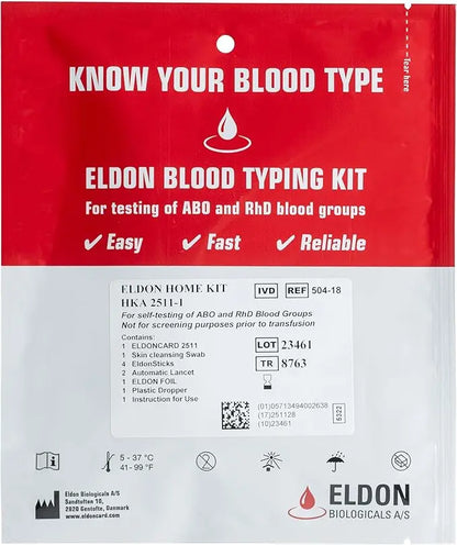 Blood Type Test Kit - EldonCard EldonCard