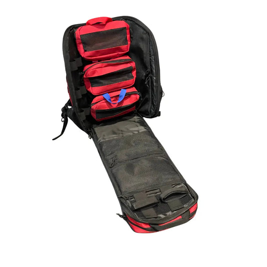 Rescue BackPack w/ three Pouches - Red - MedicBox